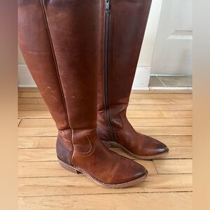 Billy inside zip tall Frye boots - dark brown leather